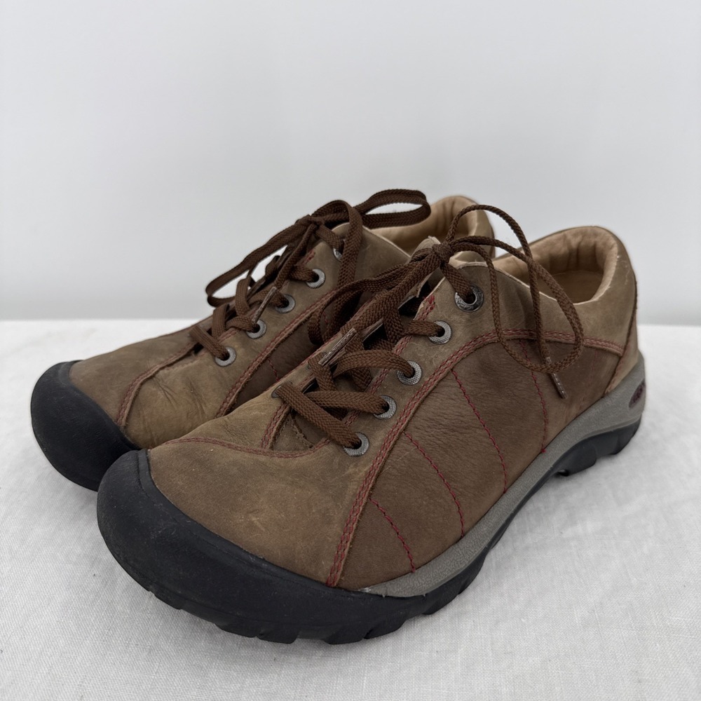 Keen Womens Presidio 5322 Brown Leather Walking Shoes Size 9 Retro